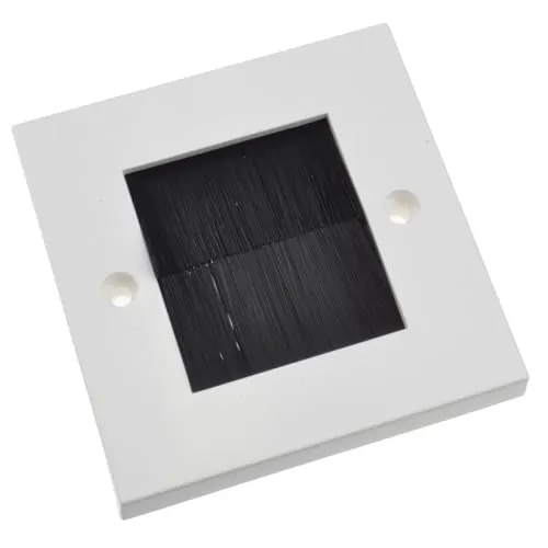 Kenable Bürsten Wanddose Kabeldurchführung 84mm weiß single