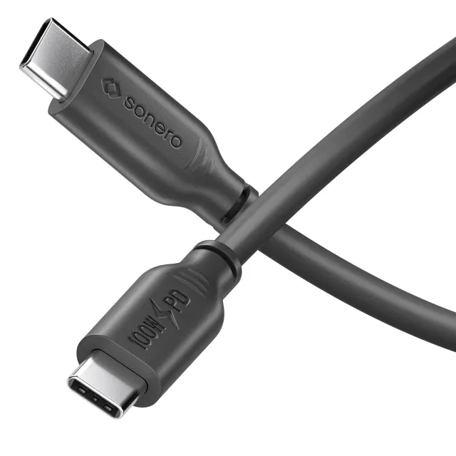 Sonero SPC-U210-030 USB-C Ladekabel 3,0m schwarz 100W PD