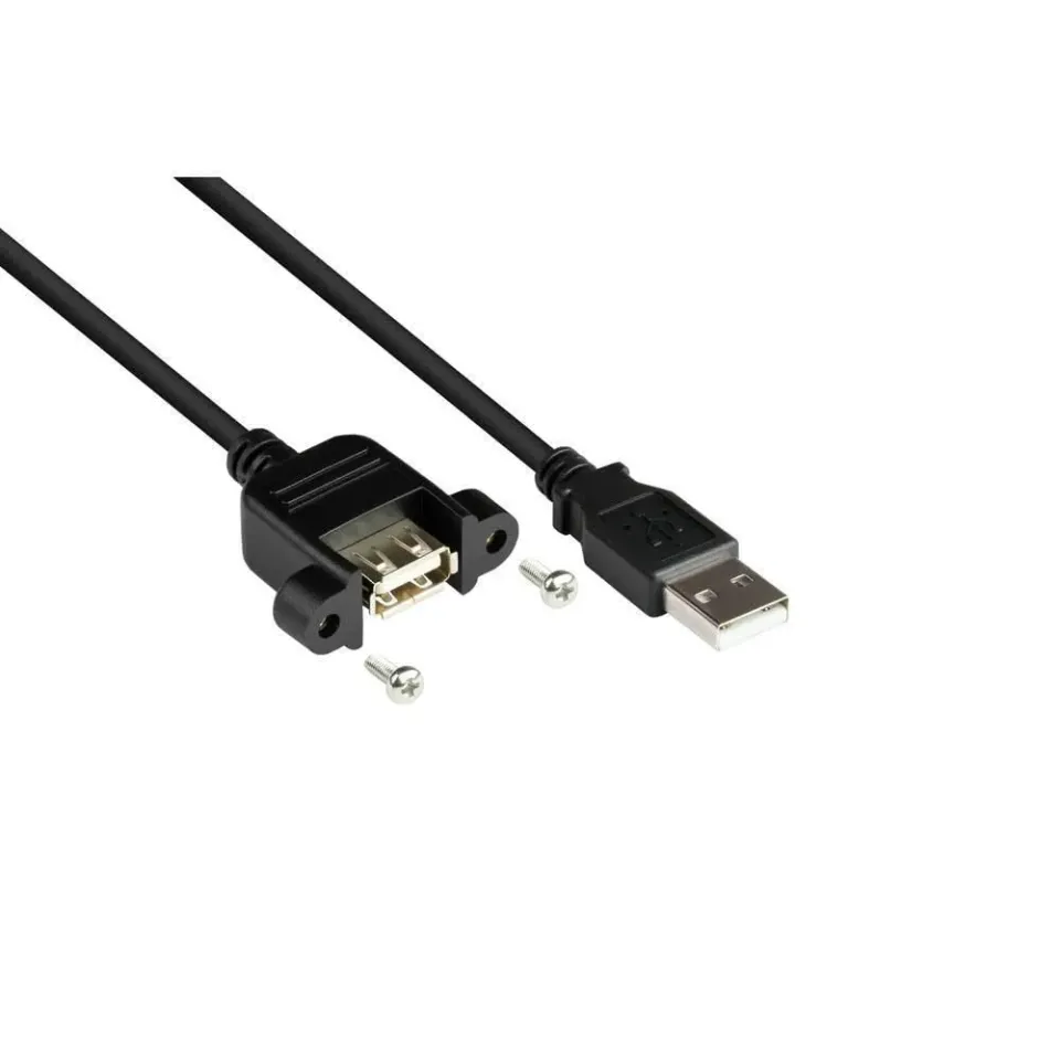 Good Connections USB 2.0 Verlängerung 1m Einbau schwarz