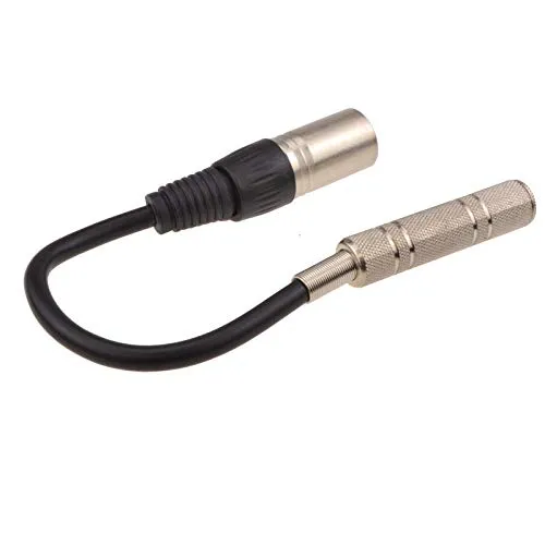 Kenable XLR Adapterkabel Stecker auf 6,35 mm 20 cm