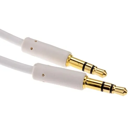 Kenable Slimline Pro 3,5mm Audiokabel 1m weiß stereo