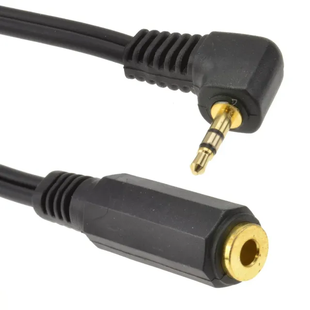 Kenable 2,5mm auf 3,5mm Klinke Adapterkabel 10cm Winkel vergoldet