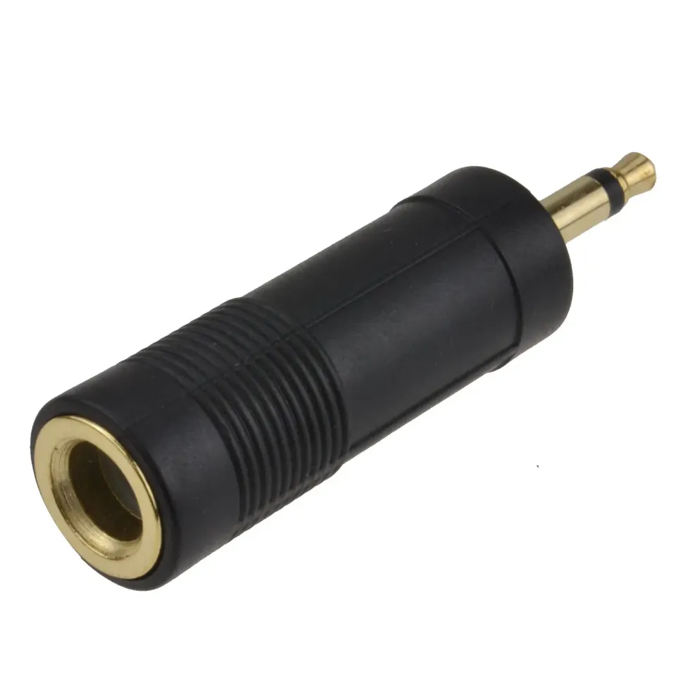 Kenable 6,35 auf 3,5mm Mono Klinke Adapter Gold vergoldet