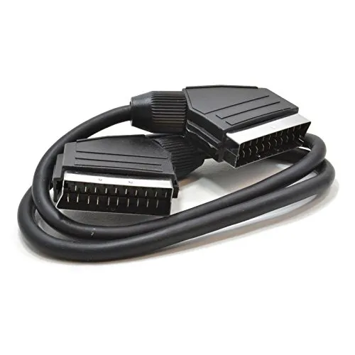 Kenable Scart Kabel 21-polig rund 0,75m schwarz