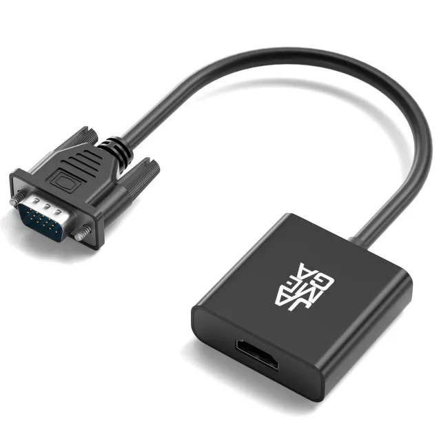 Jamega VGA auf HDMI Adapter 1er Pack mit Audio 1080p