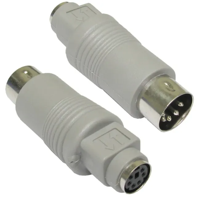 Kenable PS/2 Tastatur Adapter 6-polig auf AT 5-polig beige
