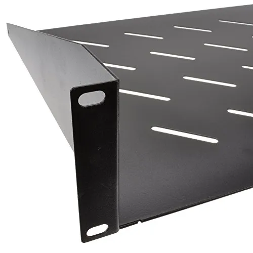 Kenable 19 Zoll Rackboden 2U 350 mm schwarz belüftet