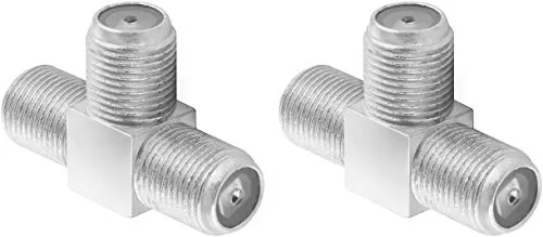 Poppstar SAT T-Adapter Antennenverteiler 4 Stück F-Buchse