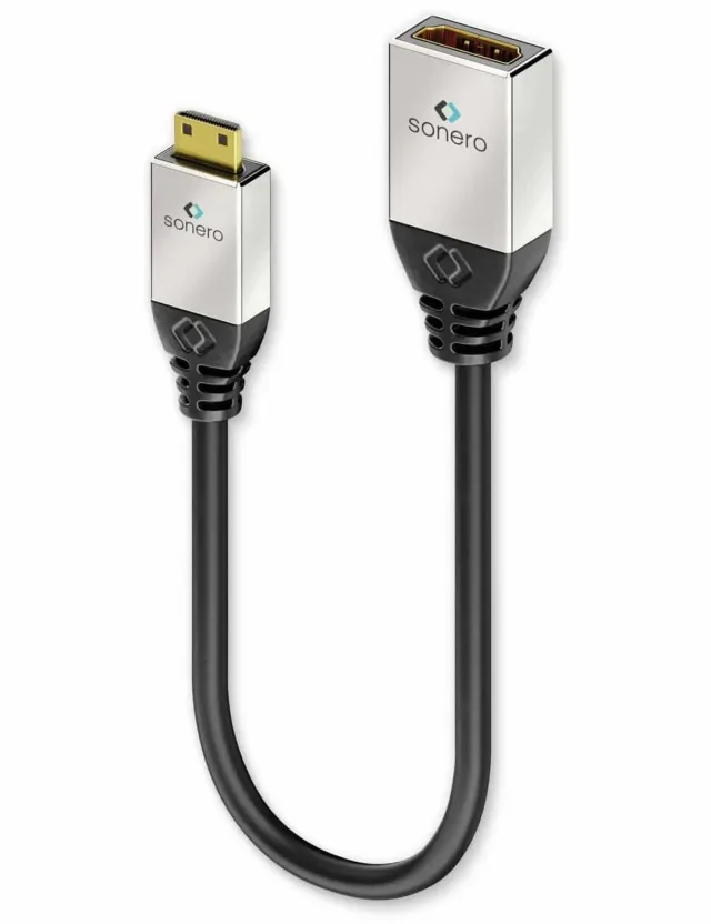 Sonero Premium S-HCA002 Mini HDMI Adapter 0,25m schwarz 4K