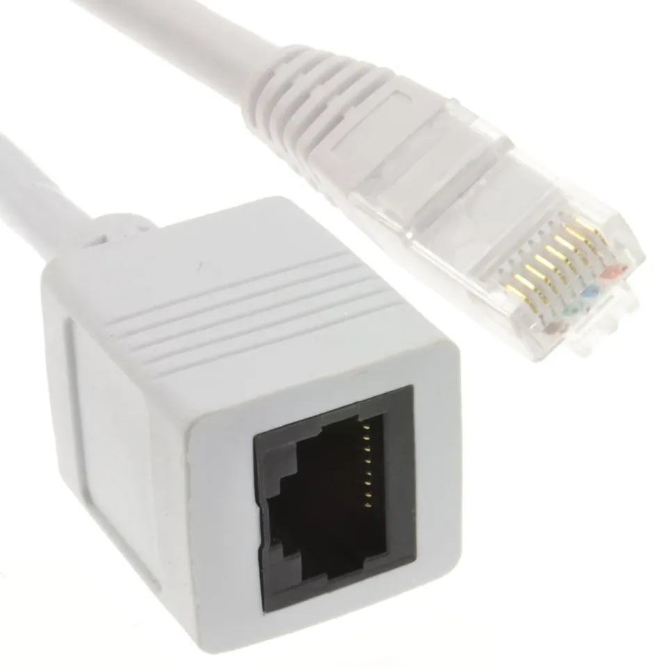 Kenable CAT6 RJ45 Netzwerk-Verlängerungskabel 5m Weiß Kupfer