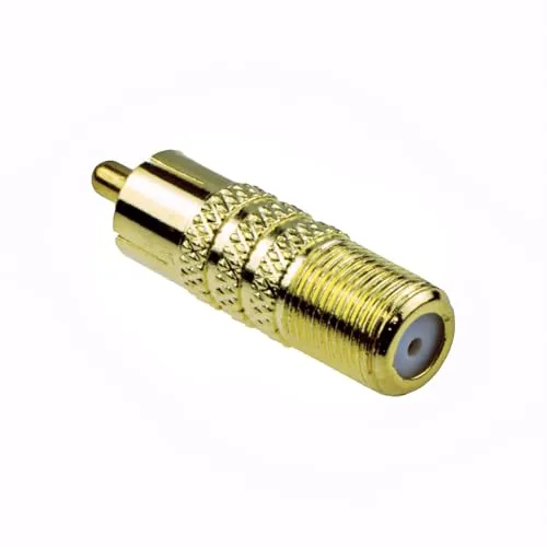 Kenable F-Typ Buchse Cinch Adapter vergoldet Gold
