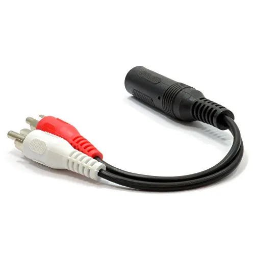 Kenable 6,35mm Klinke auf Cinch Adapterkabel 10cm Stereo