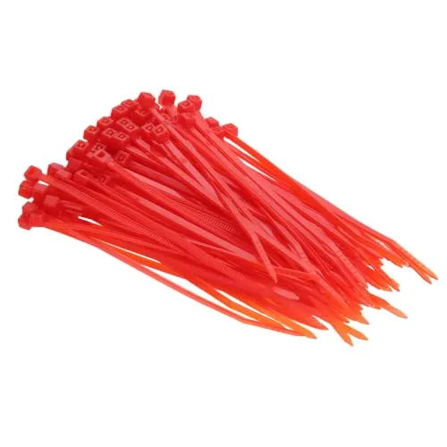kenable Kabelbinder Rot 100x2,5mm 100er Pack Nylon