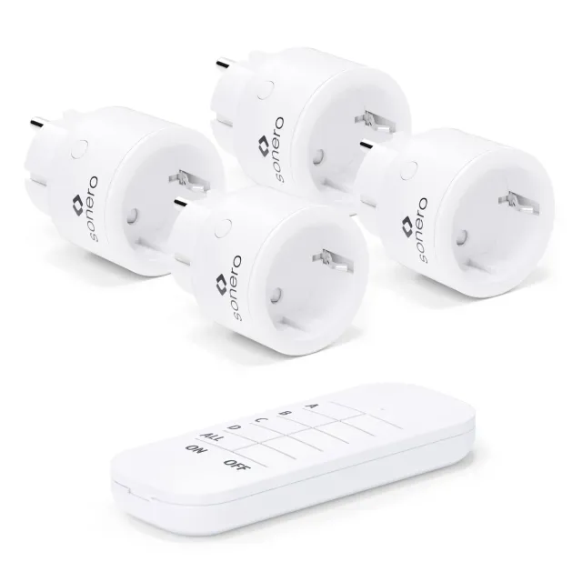 Sonero S-RCS104 Funksteckdosen Set 4er weiß 2300W Innen