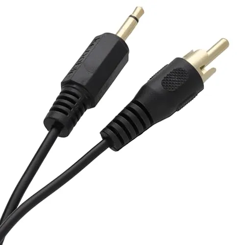 Kenable 3,5mm Mono Klinke Cinch Kabel 1m schwarz