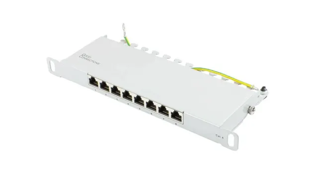 Good Connections Patchpanel 10" Cat.6 8-Port lichtgrau