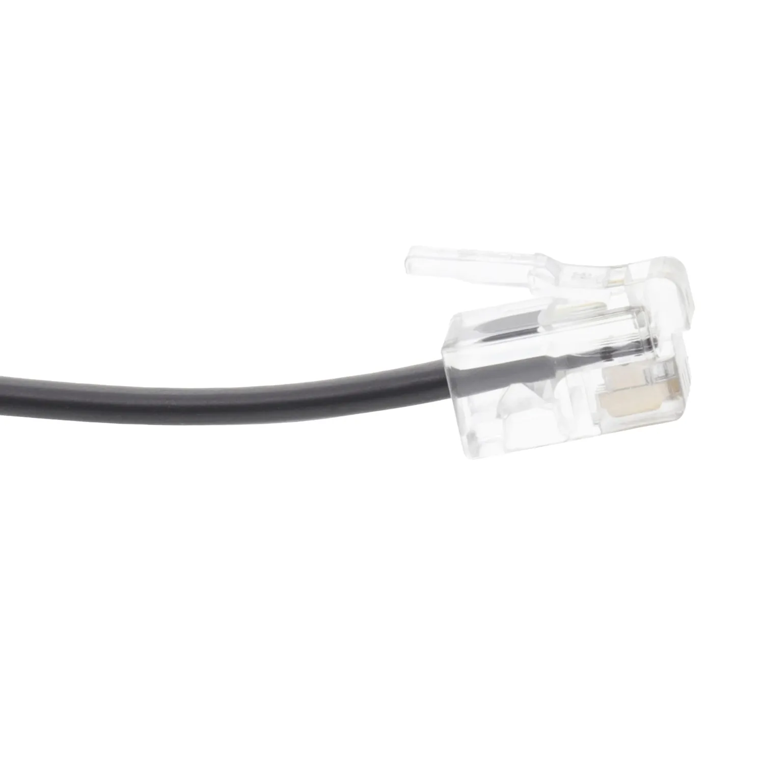 Kenable RJ10 4P4C Telefonkabel Flach Schwarz 2 m
