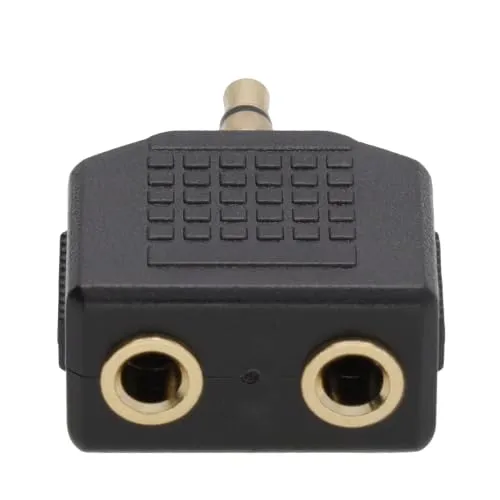 Kenable 3,5mm Y-Adapter Kopfhörer Splitter vergoldet