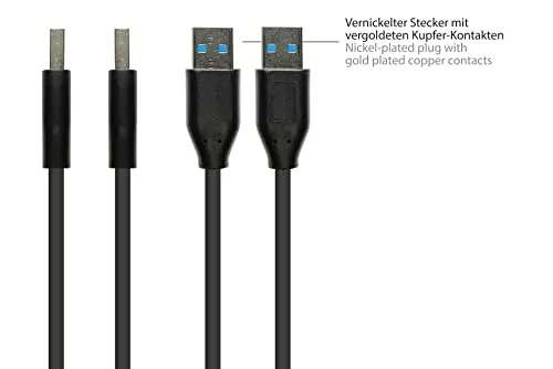 Good Connections USB 3.2 Gen2 Kabel A-A 0,5m schwarz 10Gbit