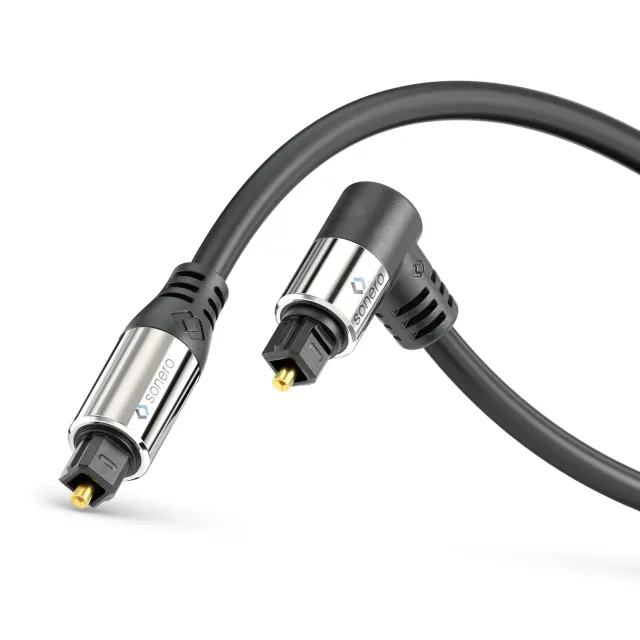 Sonero S-OC110-200 Toslink Kabel 20m Schwarz 90°
