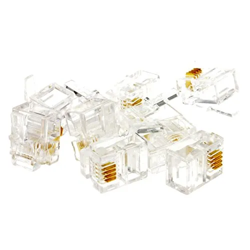 Kenable RJ11 6P4C Crimpstecker 10 Stück Telefon