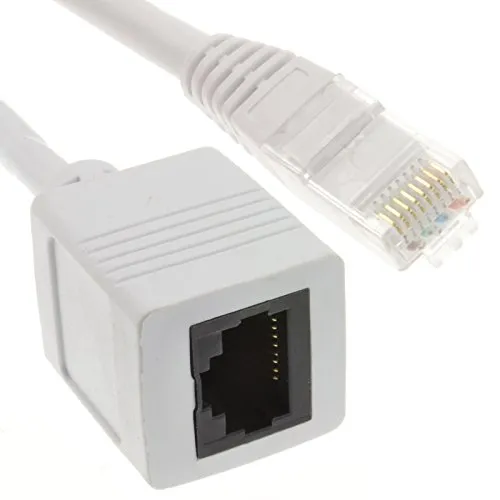 Kenable CAT6 RJ45 Netzwerk-Verlängerungskabel 5m Weiß Kupfer