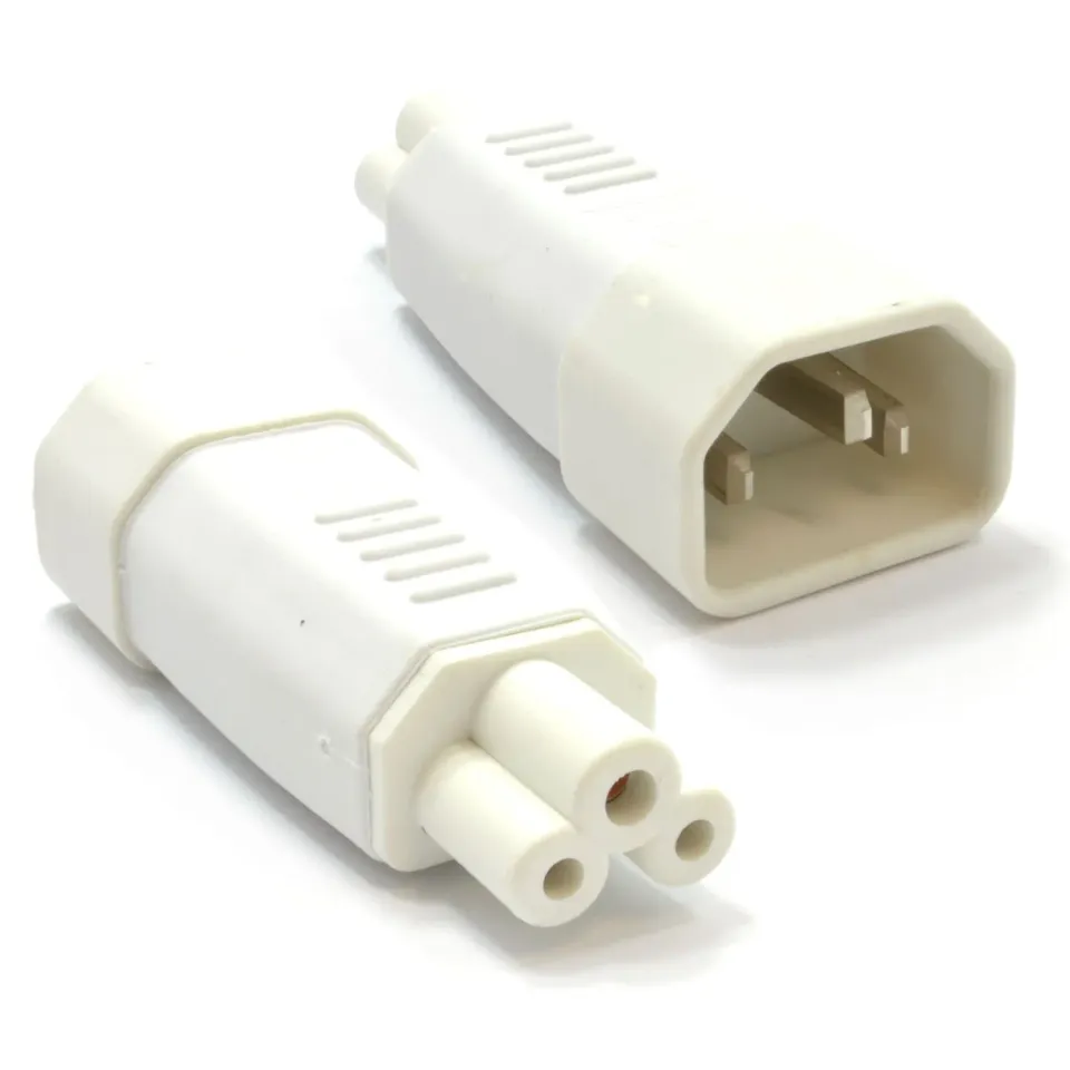 Kenable IEC Adapter C14 auf C5 Kleeblatt weiß