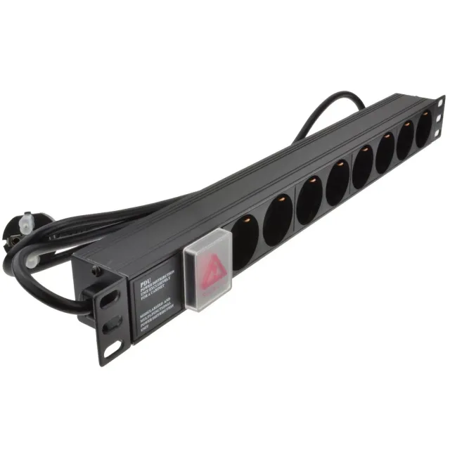 Kenable PDU Steckdosenleiste 19 Zoll 8-fach Schuko 1,8m