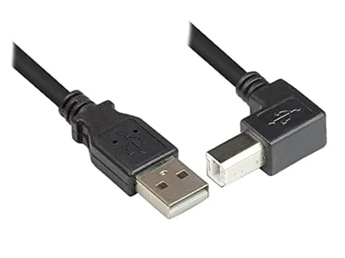 Good Connections USB-Kabel A/B gewinkelt 5m schwarz