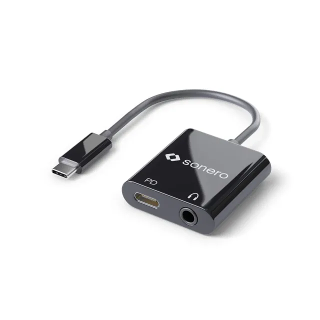 Sonero UA200 USB-C Adapter schwarz Audio + PD 100W