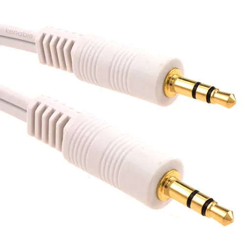 Kenable 003844 Audiokabel 3,5mm 1,2m weiß Stereo