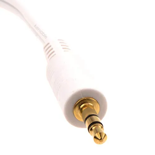 Kenable 003844 Audiokabel 3,5mm 1,2m weiß Stereo