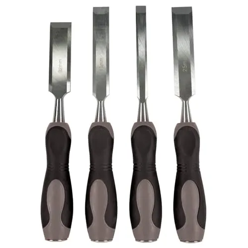 Kenable Stechbeitel Set 12/18/25/32mm Holzbeitel 4-teilig Hartholz