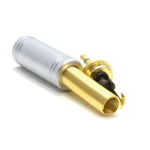 Kenable Klinkenstecker 2,5mm Mono Löten Metall vergoldet 5mm