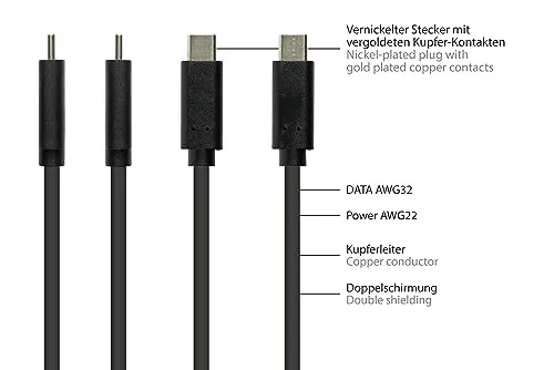 Good Connections USB-C Verlängerung 3.2 Gen2 1m 100W schwarz