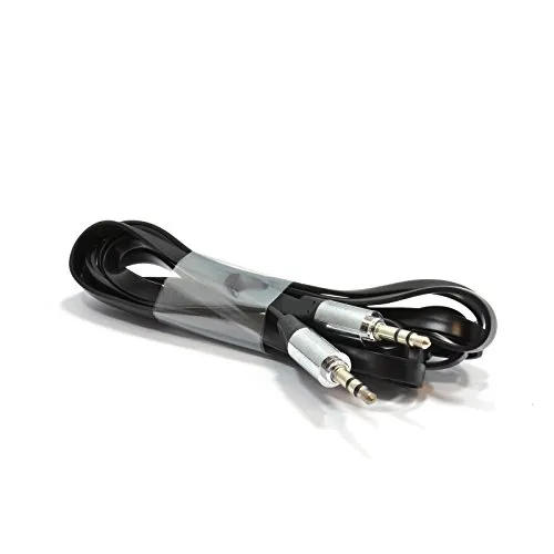 Kenable Flach Audiokabel 3,5mm Klinke 2m schwarz