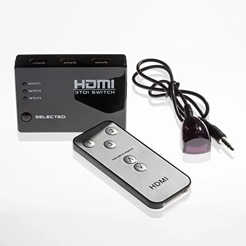 Poppstar Full HD 3-Port HDMI Switch 1080p