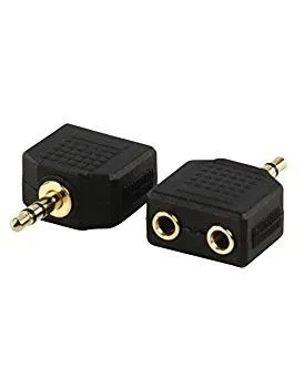 Kenable 3,5mm Y-Adapter Kopfhörer Splitter vergoldet