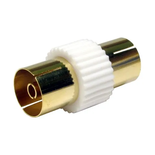 kenable Antennenkabel IEC Stecker-Stecker 5 m weiß Kupplung