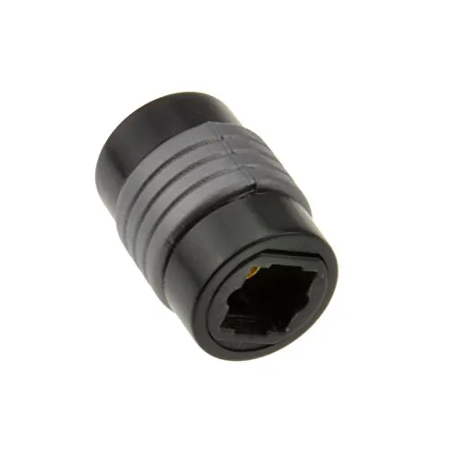 Kenable Toslink Optisches Kabel Kupplung Adapter schwarz-silber