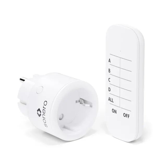 Sonero Funksteckdosen Set 2300W weiß 1 Dose + Fernbedienung