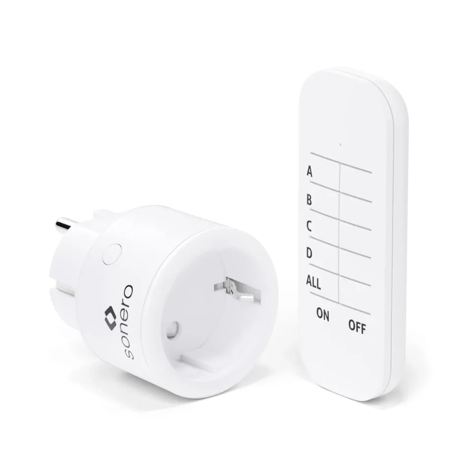 Sonero Funksteckdosen Set 2300W weiß 1 Dose + Fernbedienung