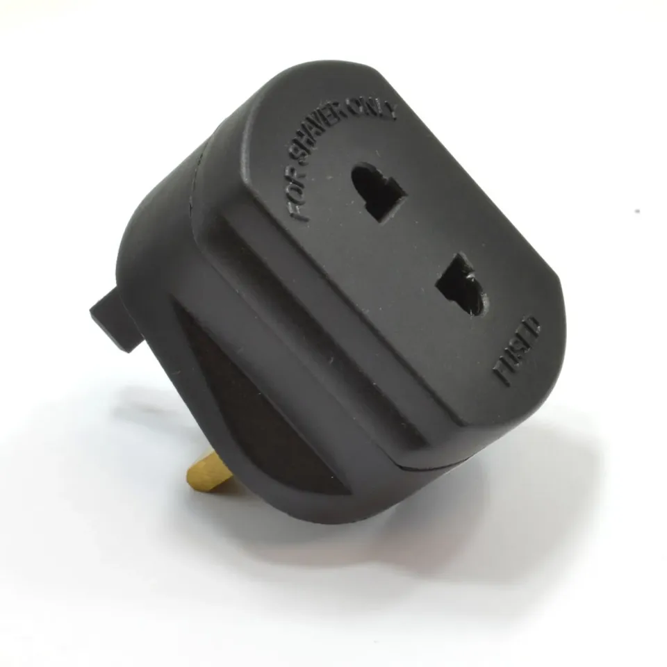 Kenable Rasierer Adapter UK Stecker 1A schwarz Kabel