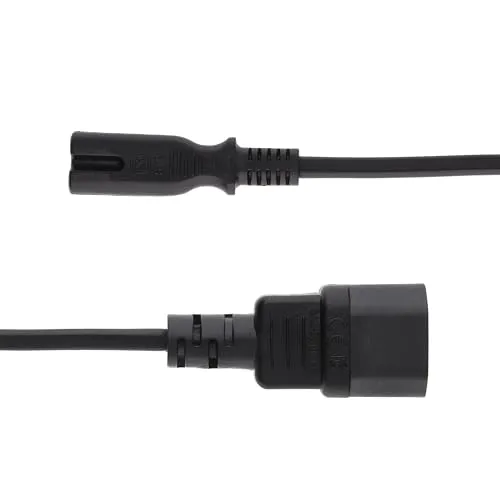 Kenable IEC C14 auf C7 Adapterkabel 0,15m schwarz