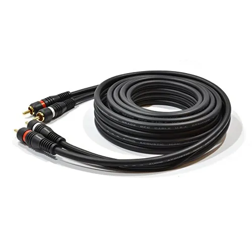 Kenable Twin Cinch-Kabel 3 m schwarz mit Massekabel
