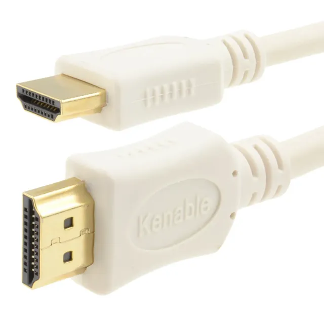 Kenable HDMI Kabel Weiß 5 m 1080p vergoldet