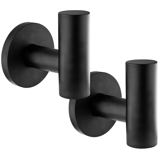 Poppstar Kleiderhaken magnetisch 8kg schwarz 2er-Pack