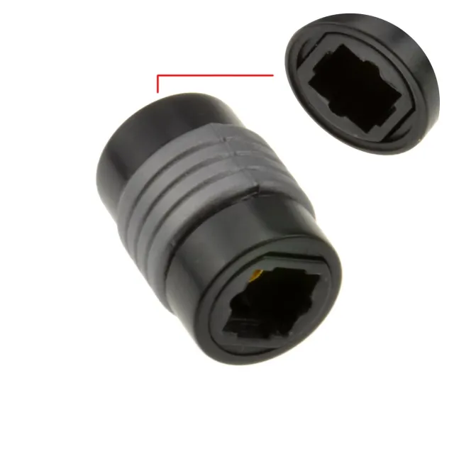 Kenable Toslink Optisches Kabel Kupplung Adapter schwarz-silber