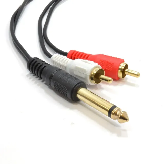 Kenable Mono Klinke Cinch Kabel 6,35mm 5 m schwarz