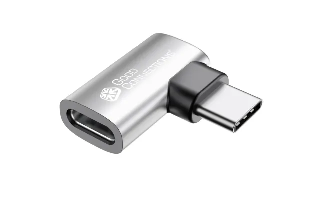 Good Connections USB 4.0 Winkeladapter silber 40 Gbit/s